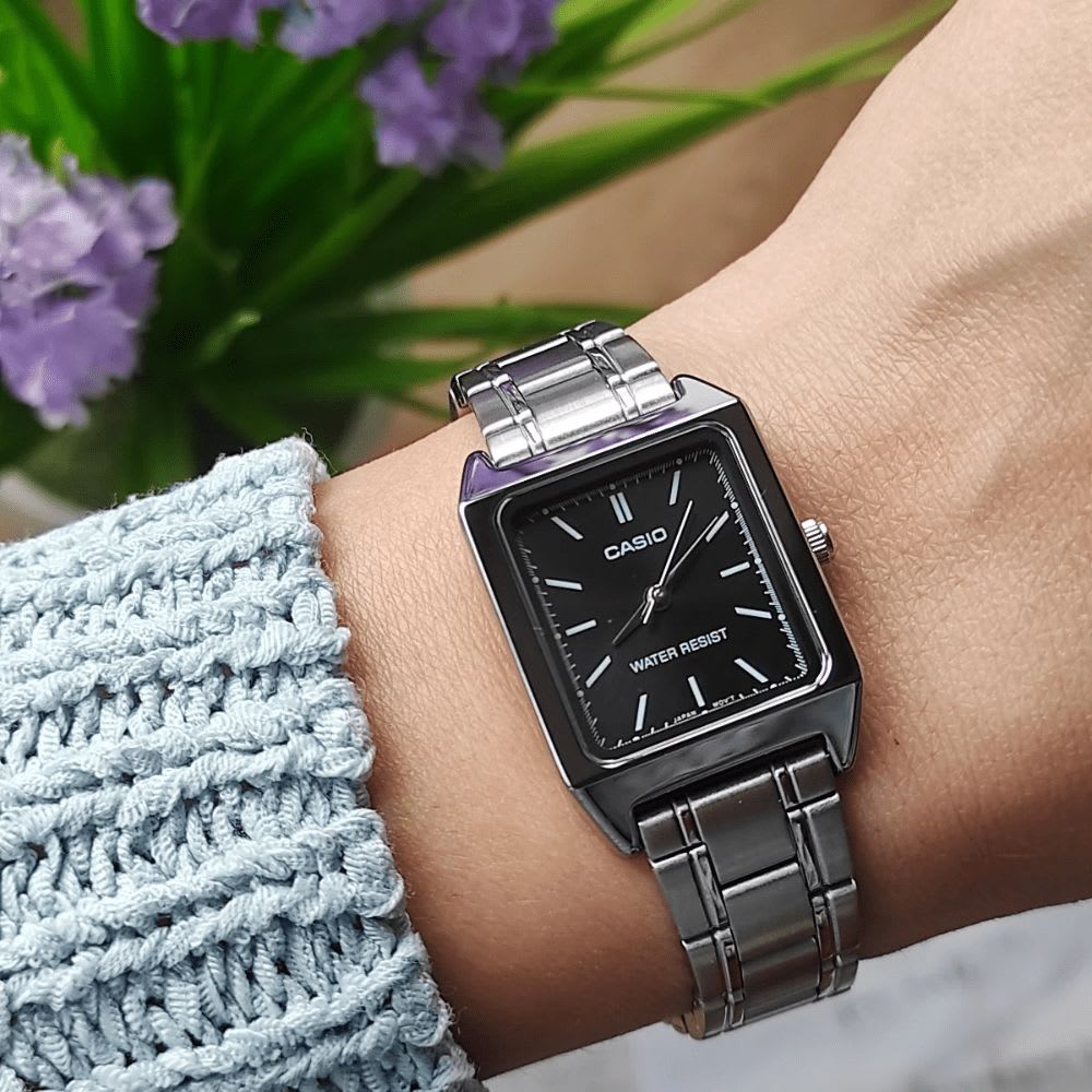 Reloj Casio Tank LTP-V007D-1EUDF Análogo Acero Plateado Mujer3