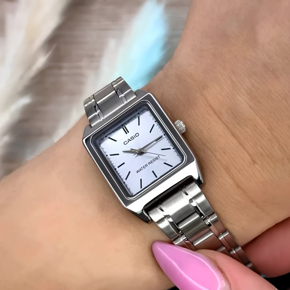 Reloj Casio Tank LTP-V007D-2EUDF Análogo Acero Plateado Mujer3