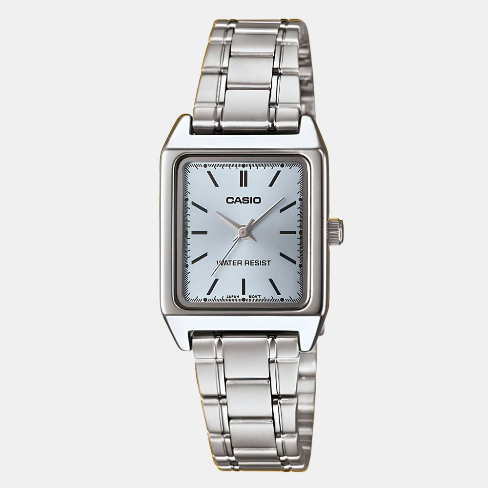 Reloj Casio Tank LTP-V007D-2EUDF Análogo Acero Plateado Mujer1