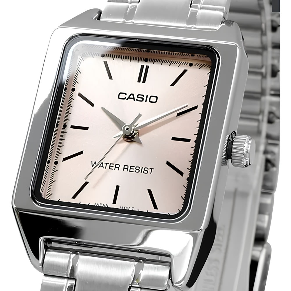 Reloj Casio Tank LTP-V007D-4EUDF Análogo Acero Plateado Mujer4
