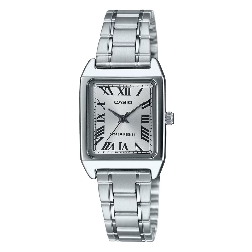 Reloj Casio Tank LTP-V007D-7BUDF Análogo Acero Plateado Mujer4