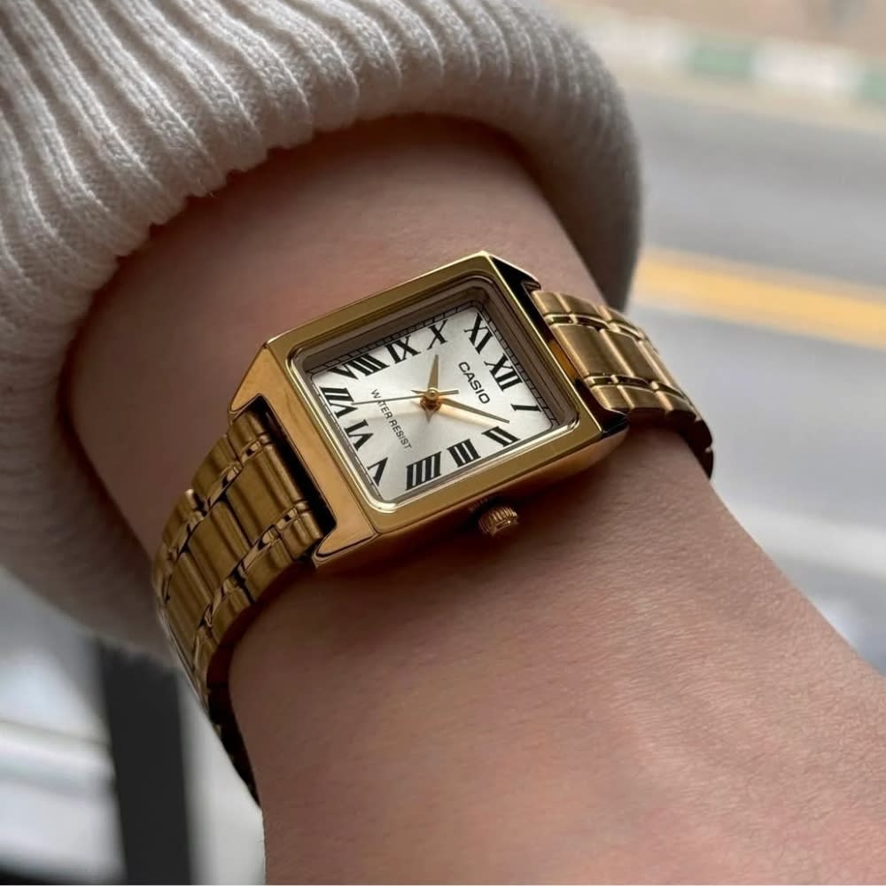 Reloj Casio Tank LTP-V007G-9BUDF Análogo Acero Dorado Mujer2