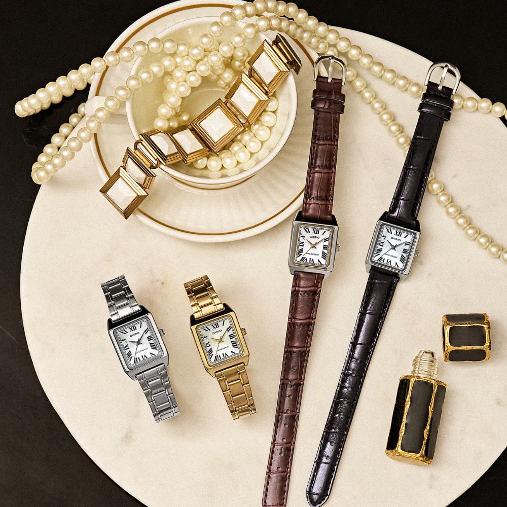 Reloj Casio Tank LTP-V007G-9BUDF Análogo Acero Dorado Mujer6