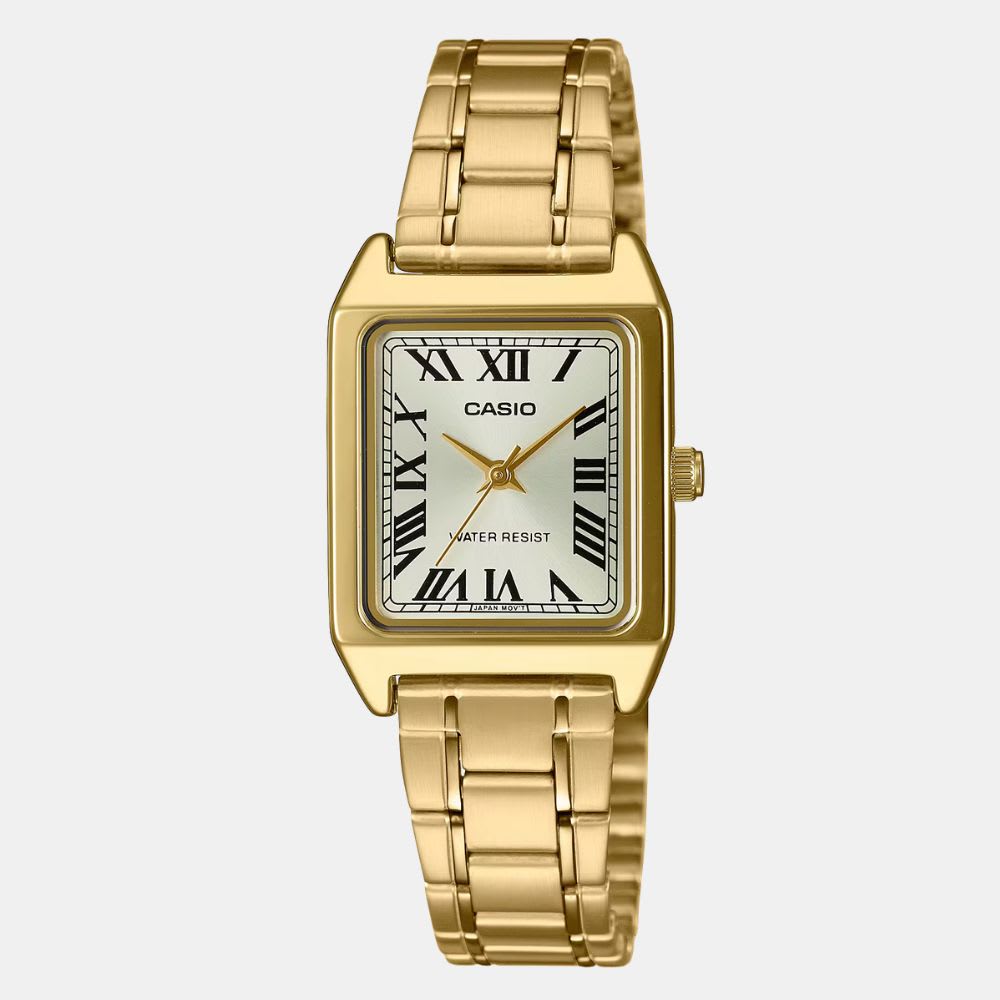 Reloj Casio Tank LTP-V007G-9BUDF Análogo Acero Dorado Mujer1
