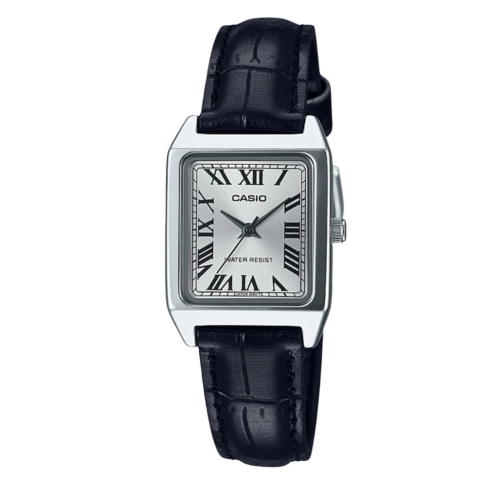 Reloj Casio Tank LTP-V007L-7B1UDF Análogo Cuero Plateado Mujer7