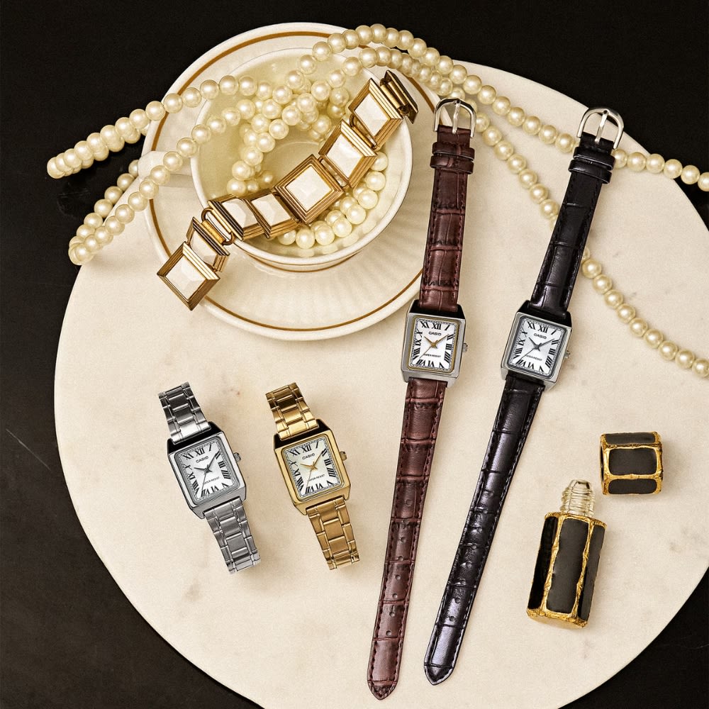 Reloj Casio Tank LTP-V007L-7B2UDF Análogo Acero Bicolor Plateado Dorado Mujer7