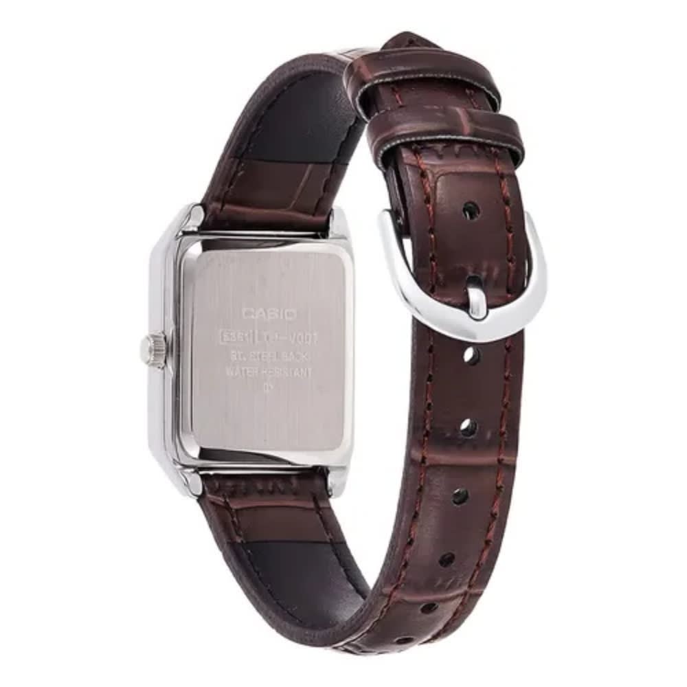 Reloj Casio Tank LTP-V007L-7B2UDF Análogo Acero Bicolor Plateado Dorado Mujer8