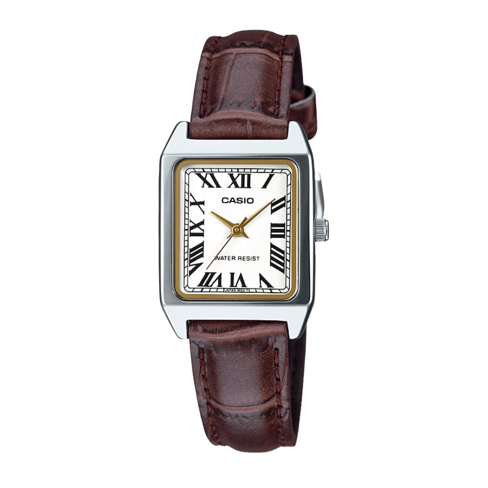 Reloj Casio Tank LTP-V007L-7B2UDF Análogo Acero Bicolor Plateado Dorado Mujer9