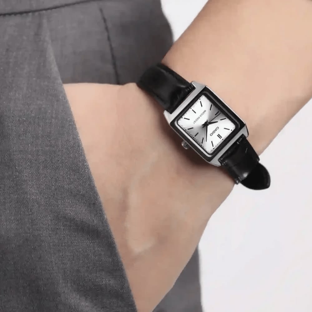 Reloj Casio Tank  LTP-V007L-7E1UDF Análogo Acero Plateado Mujer3