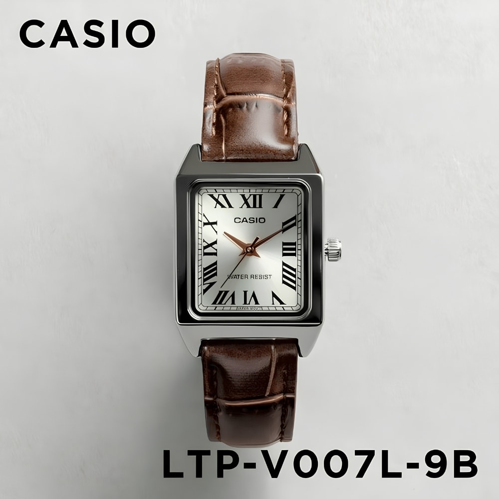 Reloj Casio Tank LTP-V007L-9BUDF Análogo Acero Plateado Mujer6