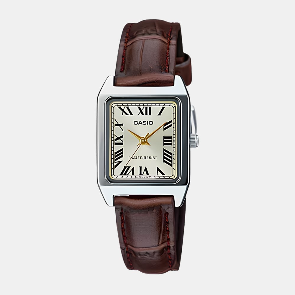 Reloj Casio Tank LTP-V007L-9BUDF Análogo Acero Plateado Mujer1