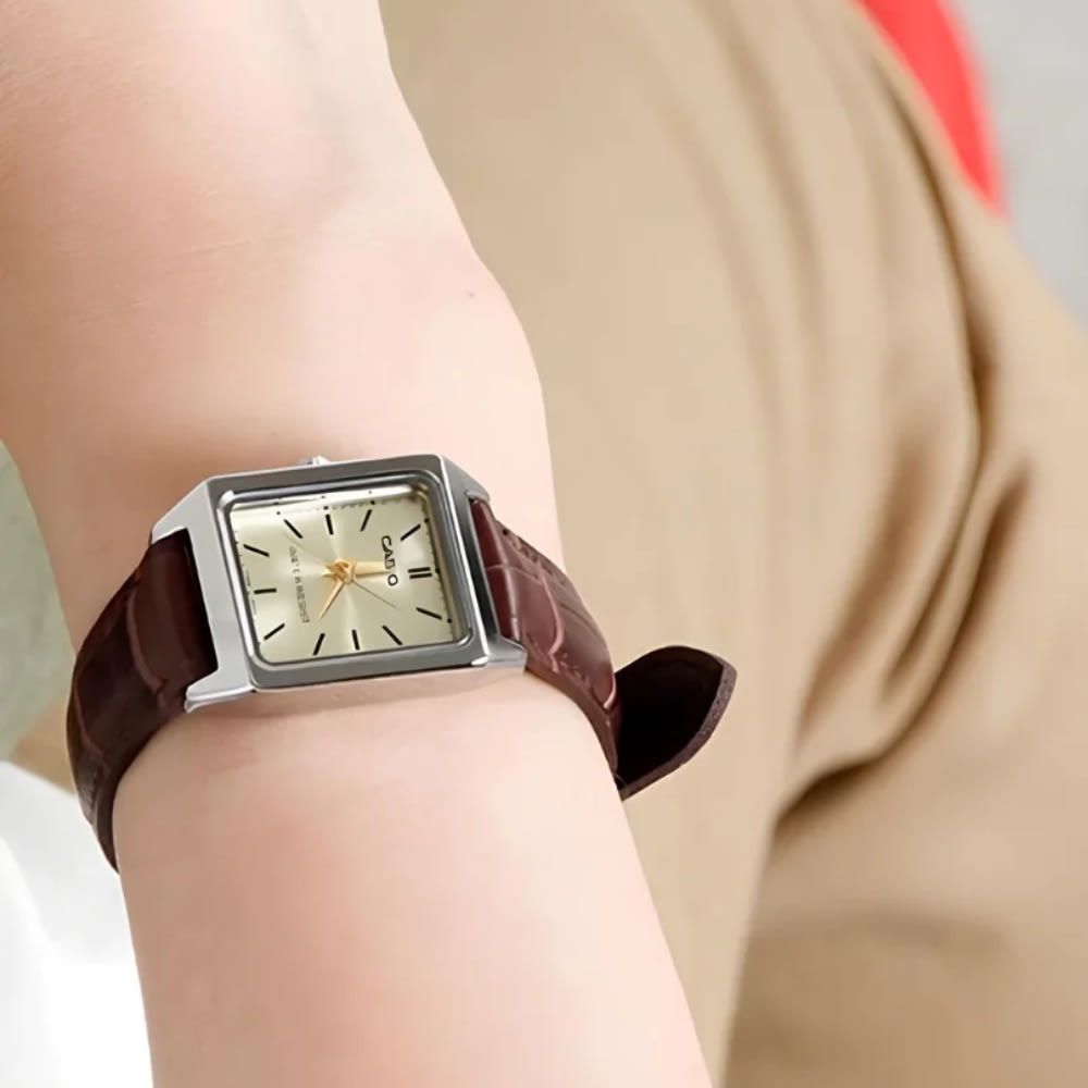 Reloj Casio Tank LTP-V007L-9EUDF Análogo Acero Plateado Mujer2