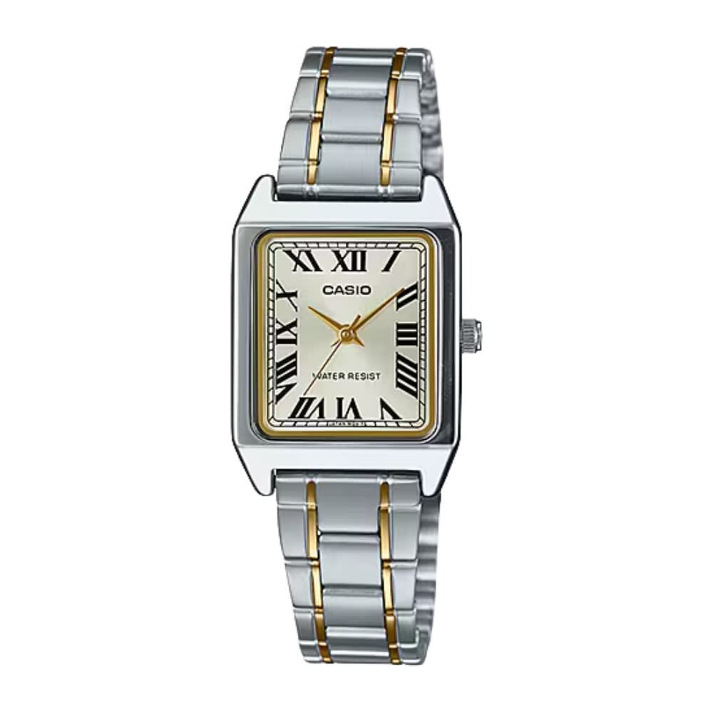 Reloj Casio Tank LTP-V007SG-9BUDF Análogo Acero Bicolor Plateado Dorado Mujer7