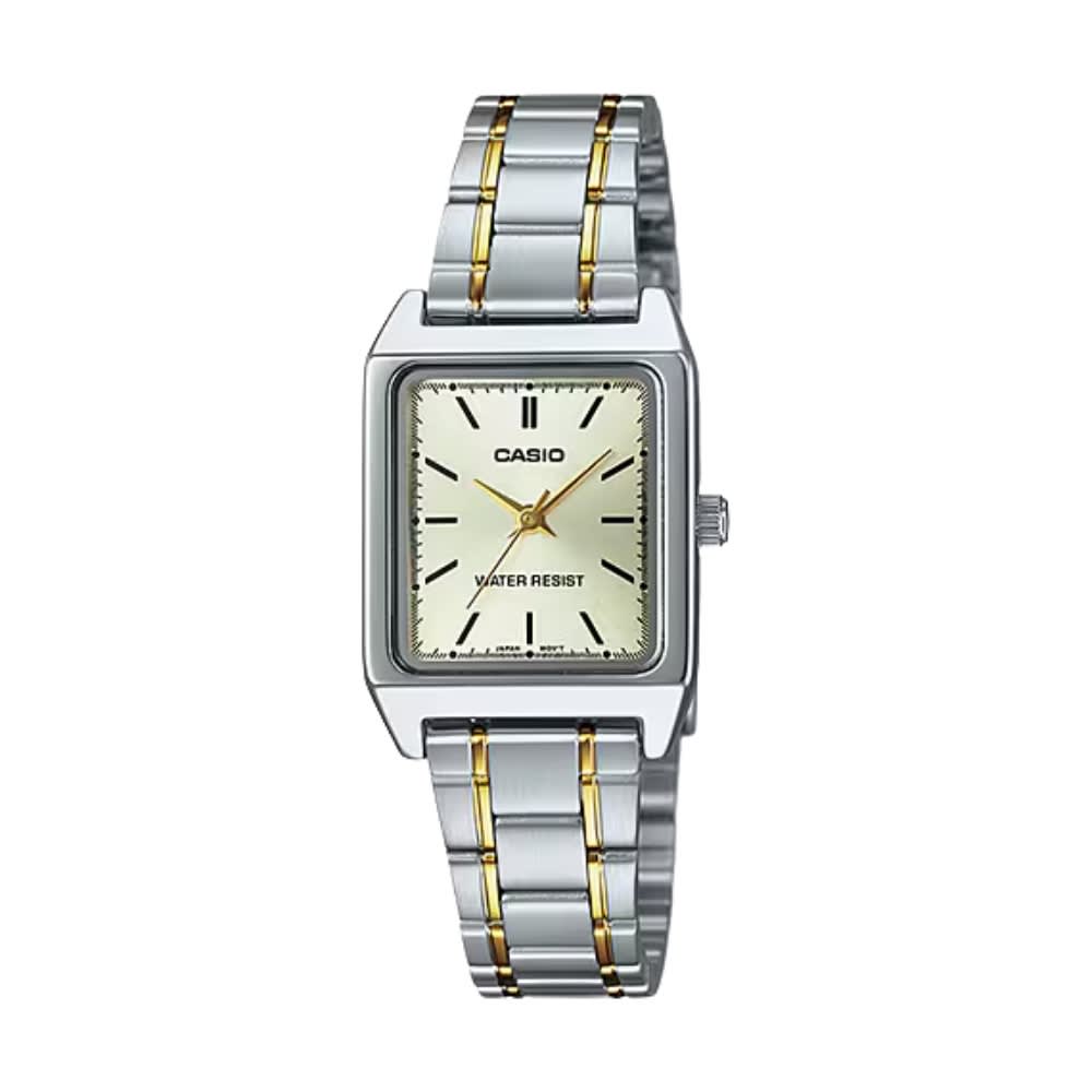 Reloj Casio Tank LTP-V007SG-9EUDF Análogo Acero Bicolor Plateado Dorado Mujer6