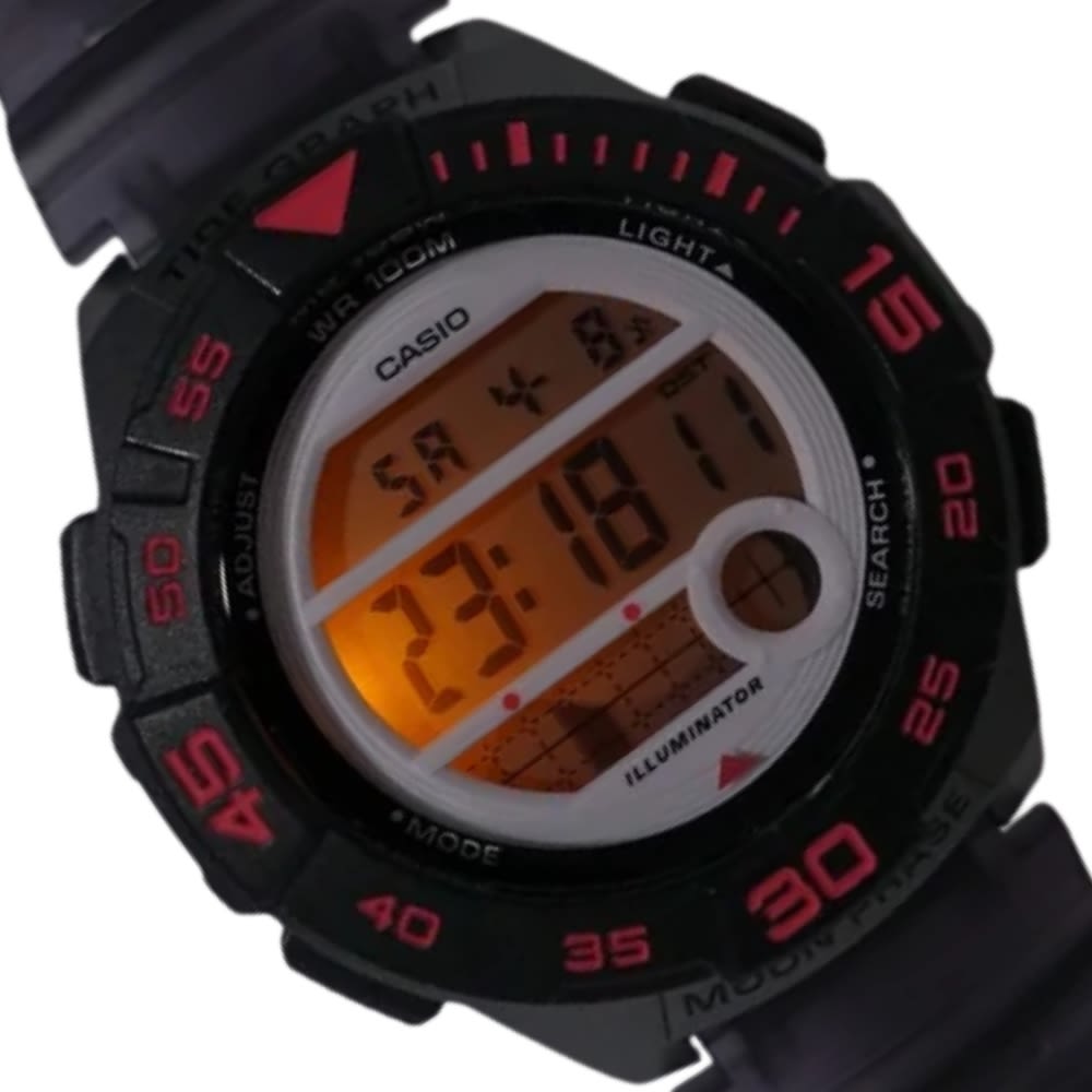 Reloj Casio Vintage LWS-1100H-8AVDF Digita Resina Negro Mujer4