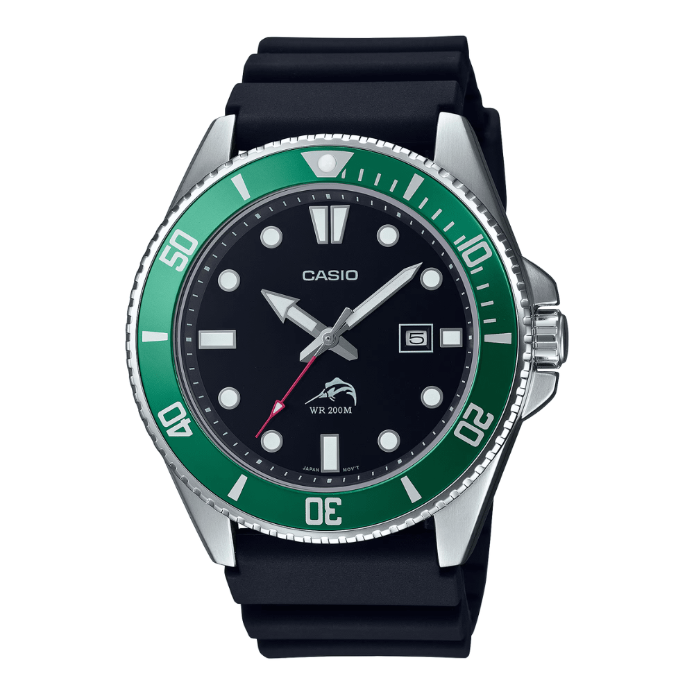 RELOJ CASIO MARLIN MDV-106B-1A3VCF PLATEADO VERDE1