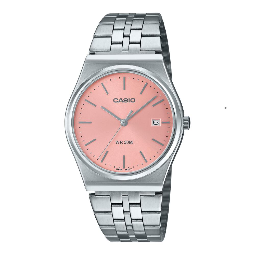 RELOJ CASIO MTP-B145D-4AVDF PLATEADO ROSADO UNISEX1