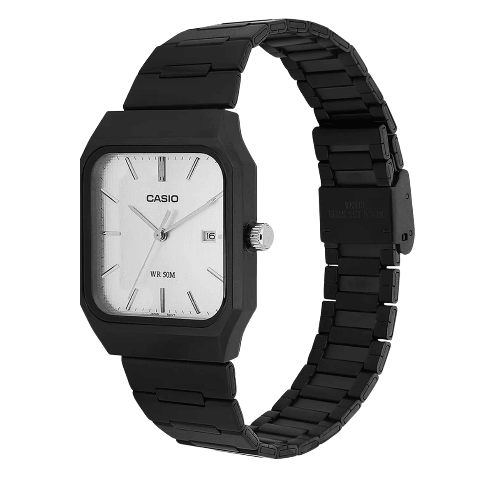 Reloj Casio Clásico MTP-B185B-7AVDF Cuadrado Análogo Negro Hombre4