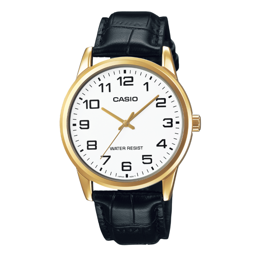 Reloj Casio Clásico MTP-V001GL-7BUDF Análogo Línea Casio Dress Cuero Negro/Dial Blanco Hombre6