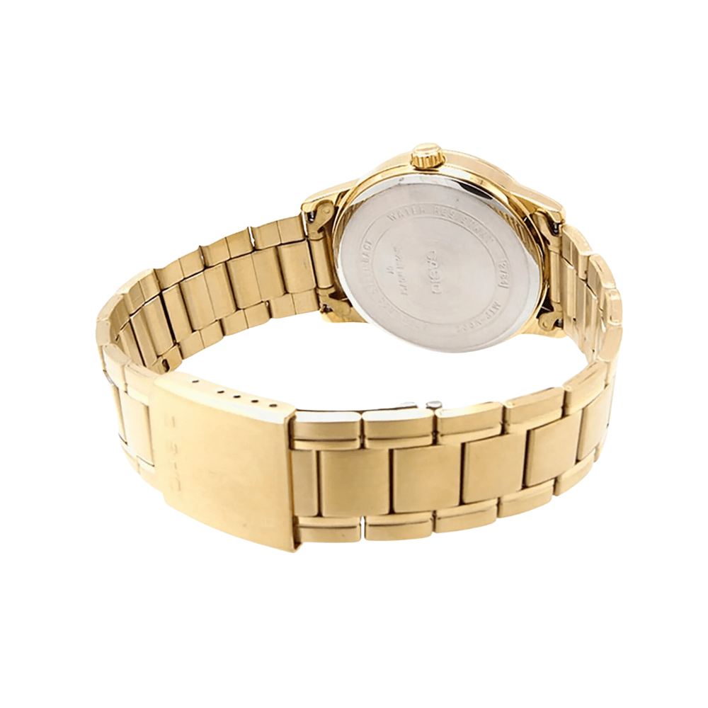 Reloj Casio Clásico MTP-V002G-7B2UDF Análogo Linea Enticer Acero Dorado/Dial Blanco Hombre3