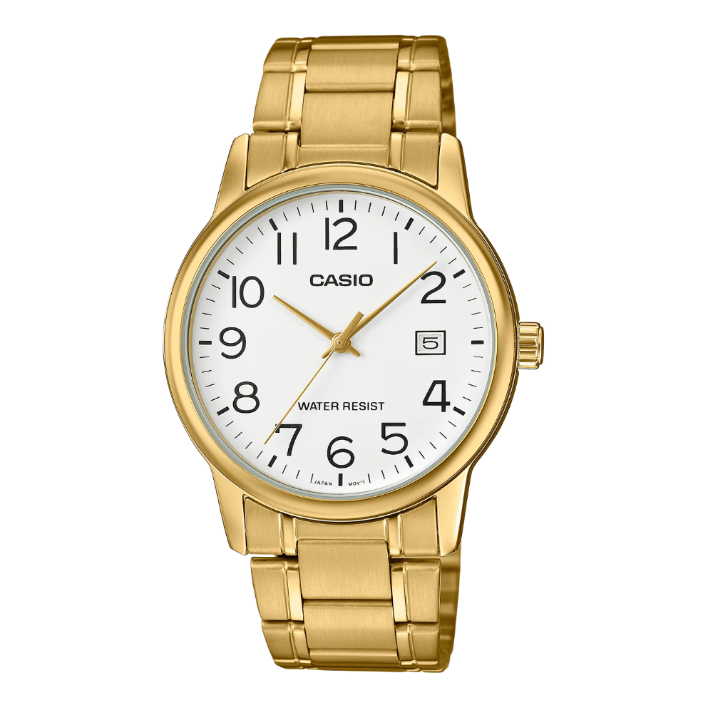Reloj Casio Clásico MTP-V002G-7B2UDF Análogo Linea Enticer Acero Dorado/Dial Blanco Hombre7