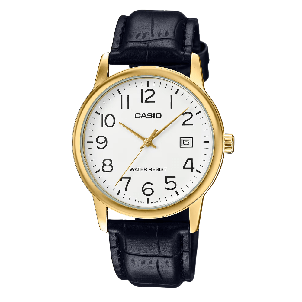 Reloj Casio Clásico MTP-V002GL-7B2UDF Análogo Linea Enticer Cuero Negro/Dial Blanco Hombre7
