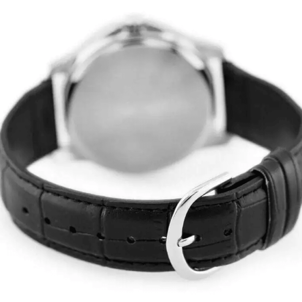 Reloj Casio Clásico MTP-V004L-7AUDF Análogo Linea Enticer Cuero Negro Hombre4