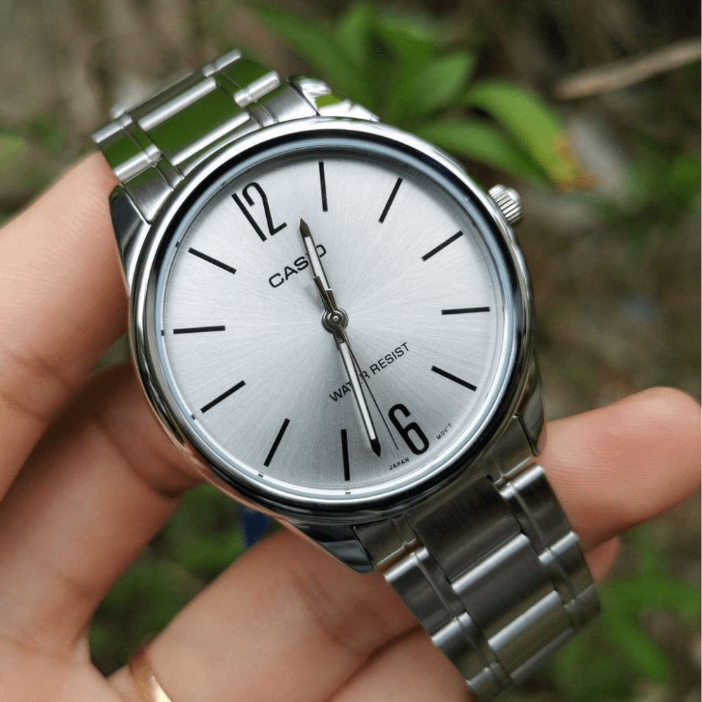 Reloj Casio Clásico MTP-V005D-7BUDF Acero Análogo Slim Design Plateado Hombre3