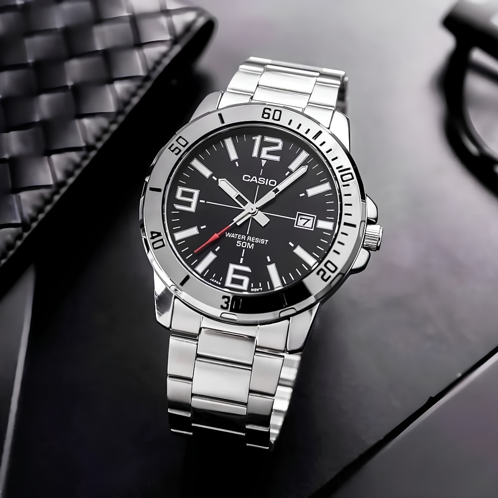 Reloj Casio MTP-VD01D-1BVUDF Deportivo Acero Análogo Plateado Hombre3
