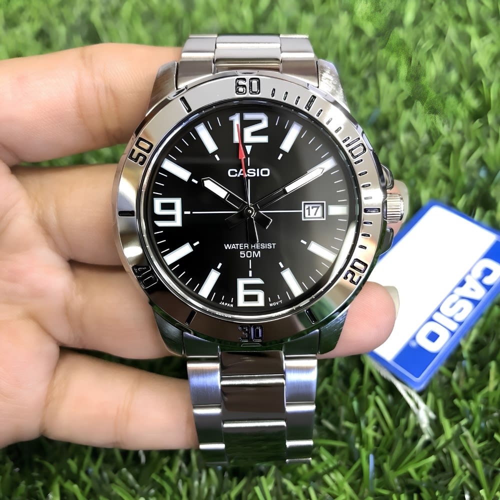 Reloj Casio MTP-VD01D-1BVUDF Deportivo Acero Análogo Plateado Hombre4