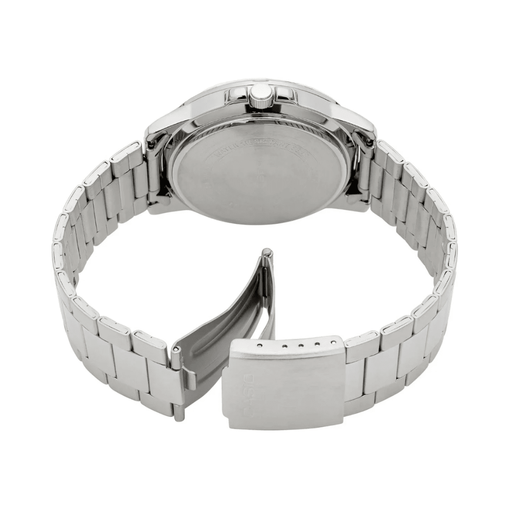 Reloj Casio Clásico MTP-VD01D-3E1VUDF Deportivo Dial Verde Esmeralda Acero Análogo Plateado Hombre4