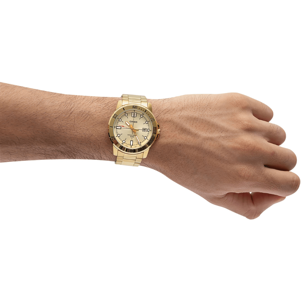 Reloj Casio Clásico MTP-VD01G-9EVUDF Dial Dorado Acero Análogo Dorado Hombre2