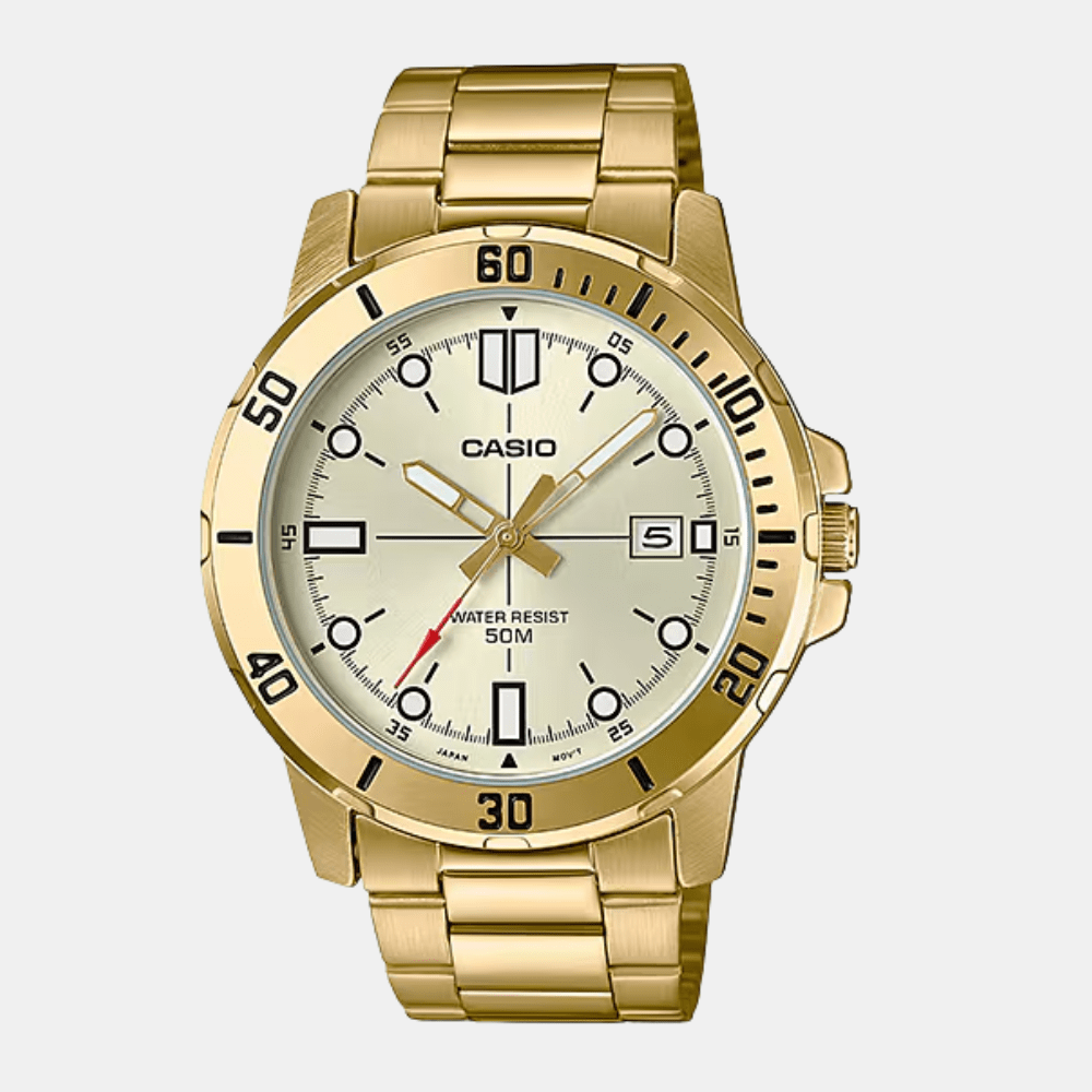 Reloj Casio Clásico MTP-VD01G-9EVUDF Dial Dorado Acero Análogo Dorado Hombre1