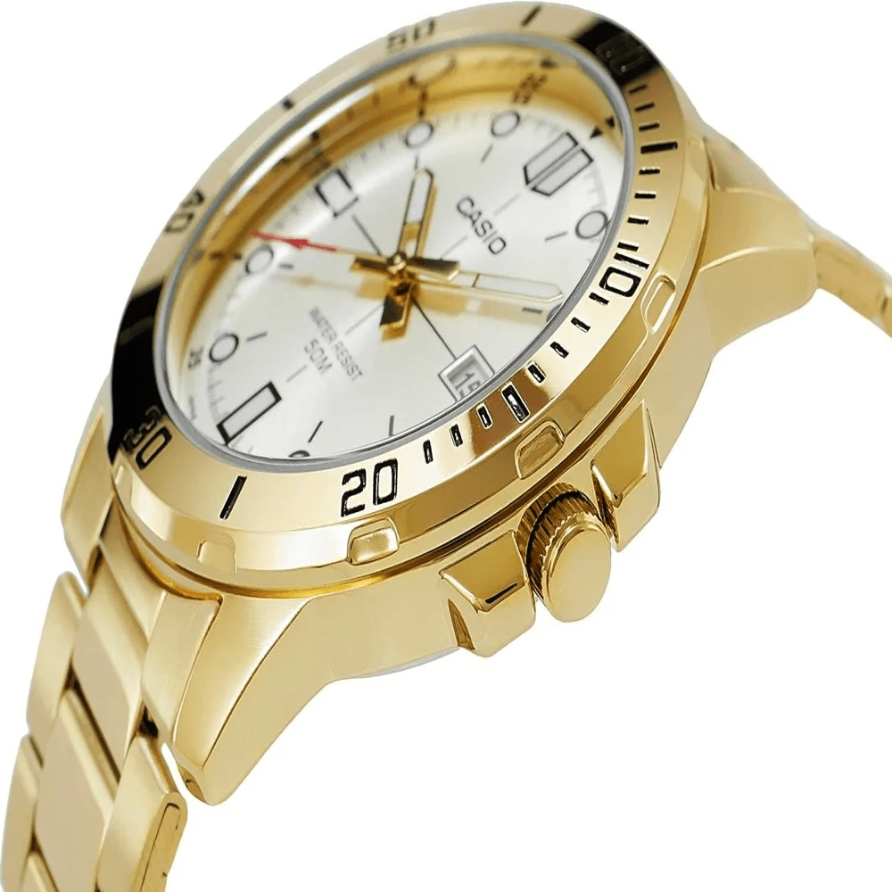Reloj Casio Clásico MTP-VD01G-9EVUDF Dial Dorado Acero Análogo Dorado Hombre5