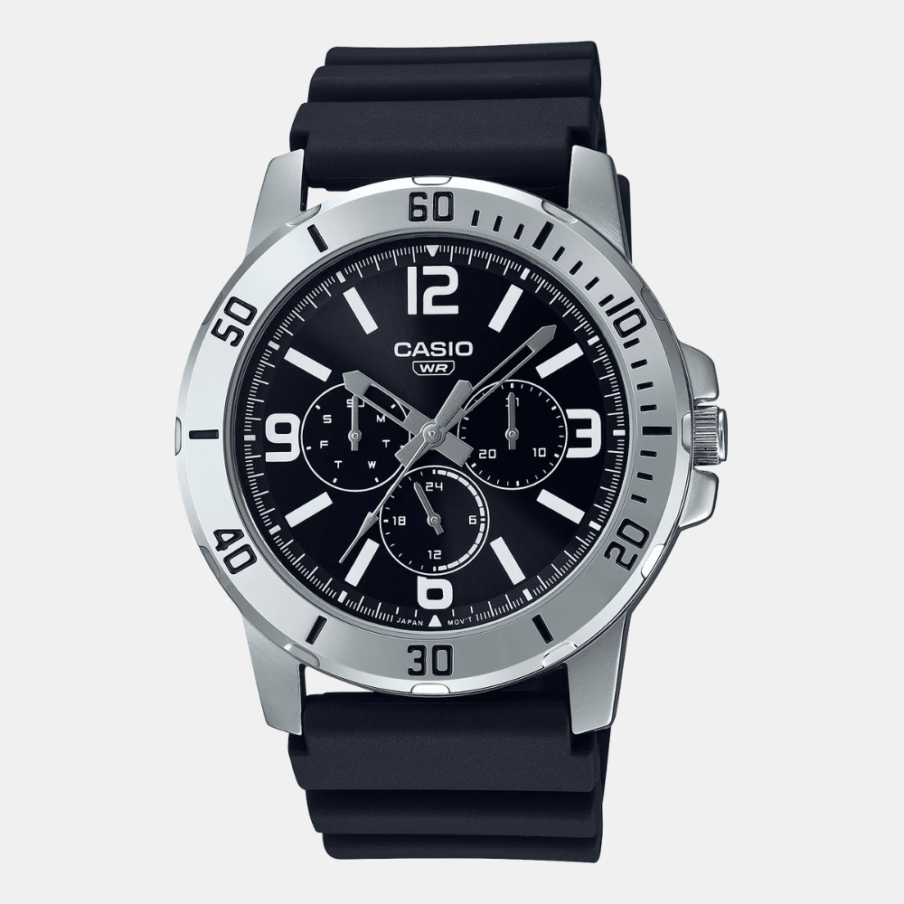 Reloj Casio Clásico MTP-VD300-1BUDF Deportivo 3 Esferas Análogo Negro Hombre1