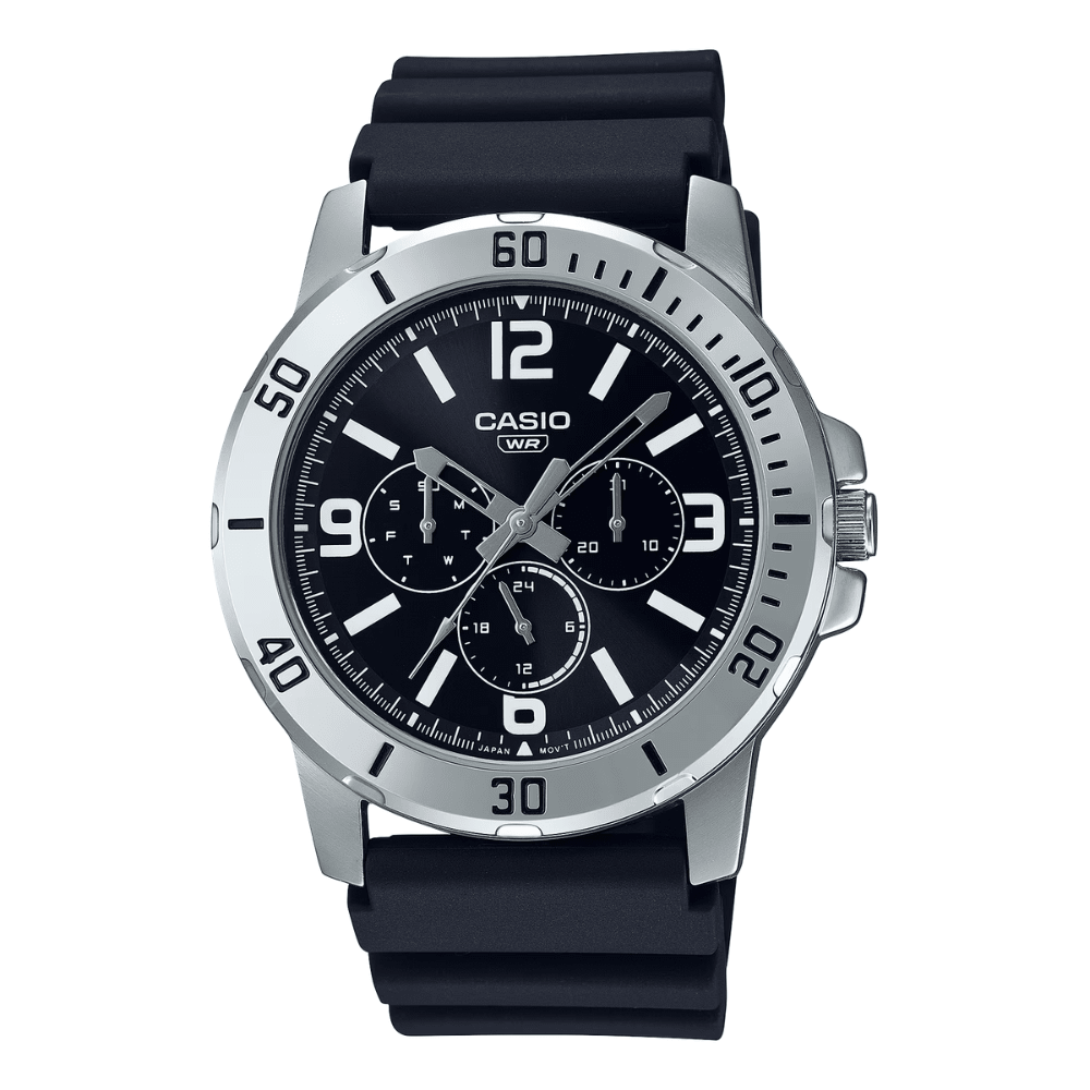 Reloj Casio Clásico MTP-VD300-1BUDF Deportivo 3 Esferas Análogo Negro Hombre6