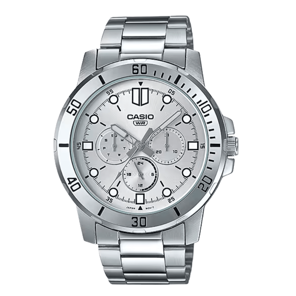 Reloj Casio Clásico MTP-VD300D-7EUDF 3 Esferas Análogo Plateado Hombre7