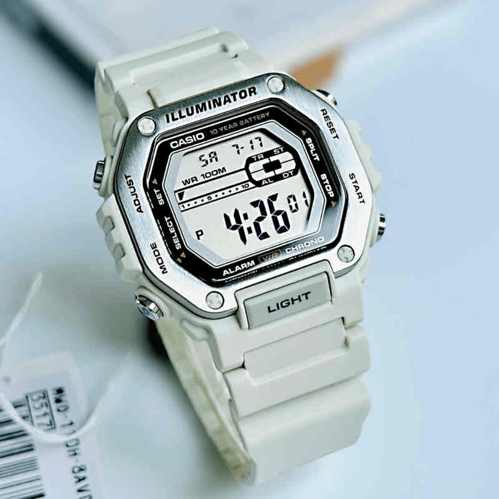 Reloj Casio Deportivo MWD-110H-8AVDF Heavy Duty Aesthetics Digital Blanco Hombre7