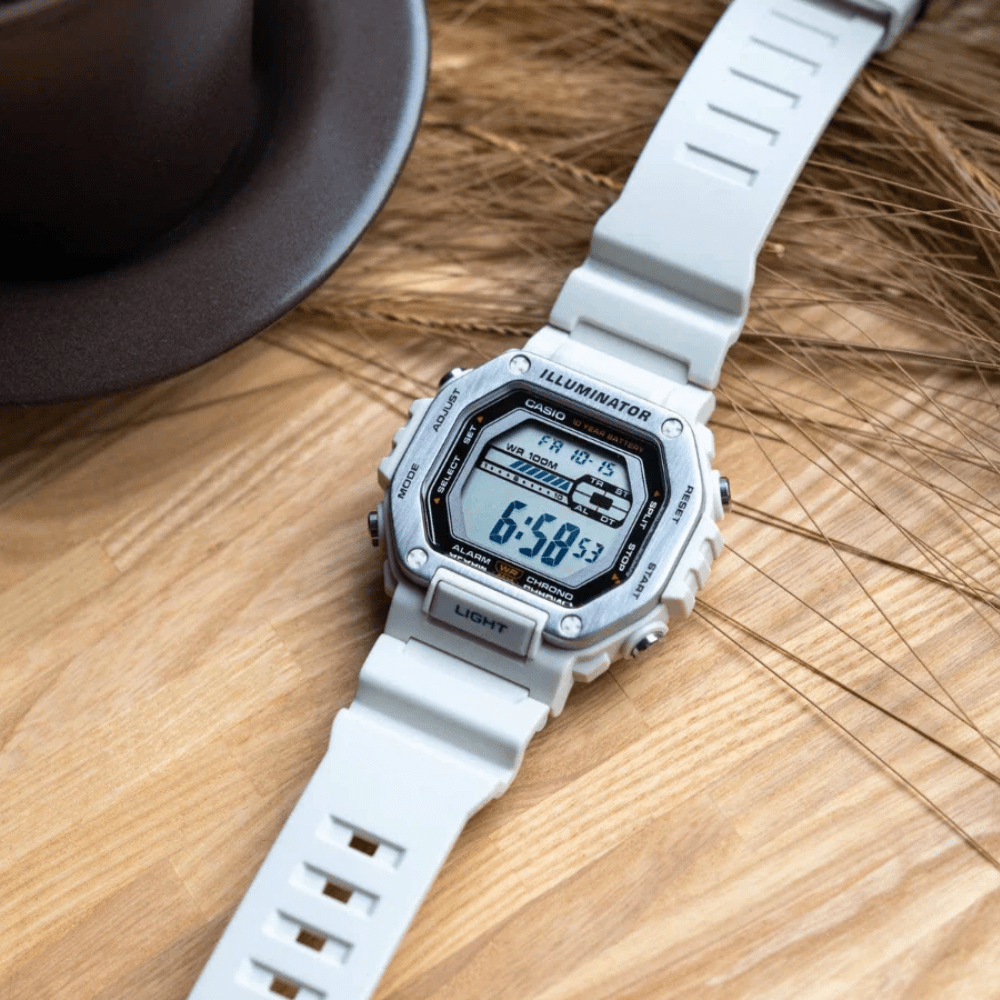 Reloj Casio Deportivo MWD-110H-8AVDF Heavy Duty Aesthetics Digital Blanco Hombre6
