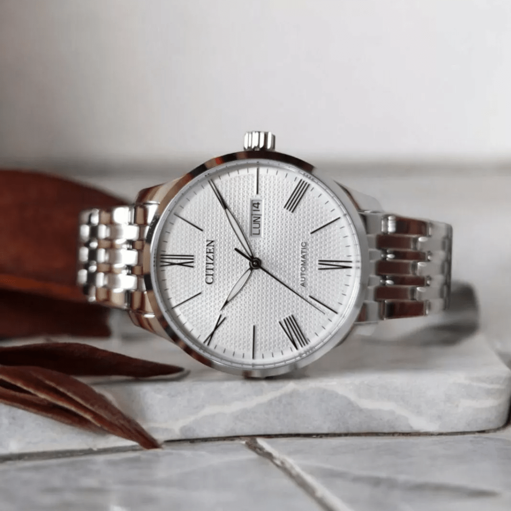 Reloj Citizen Automático NH8350-59A Plateado Dial Blanco Hombre3
