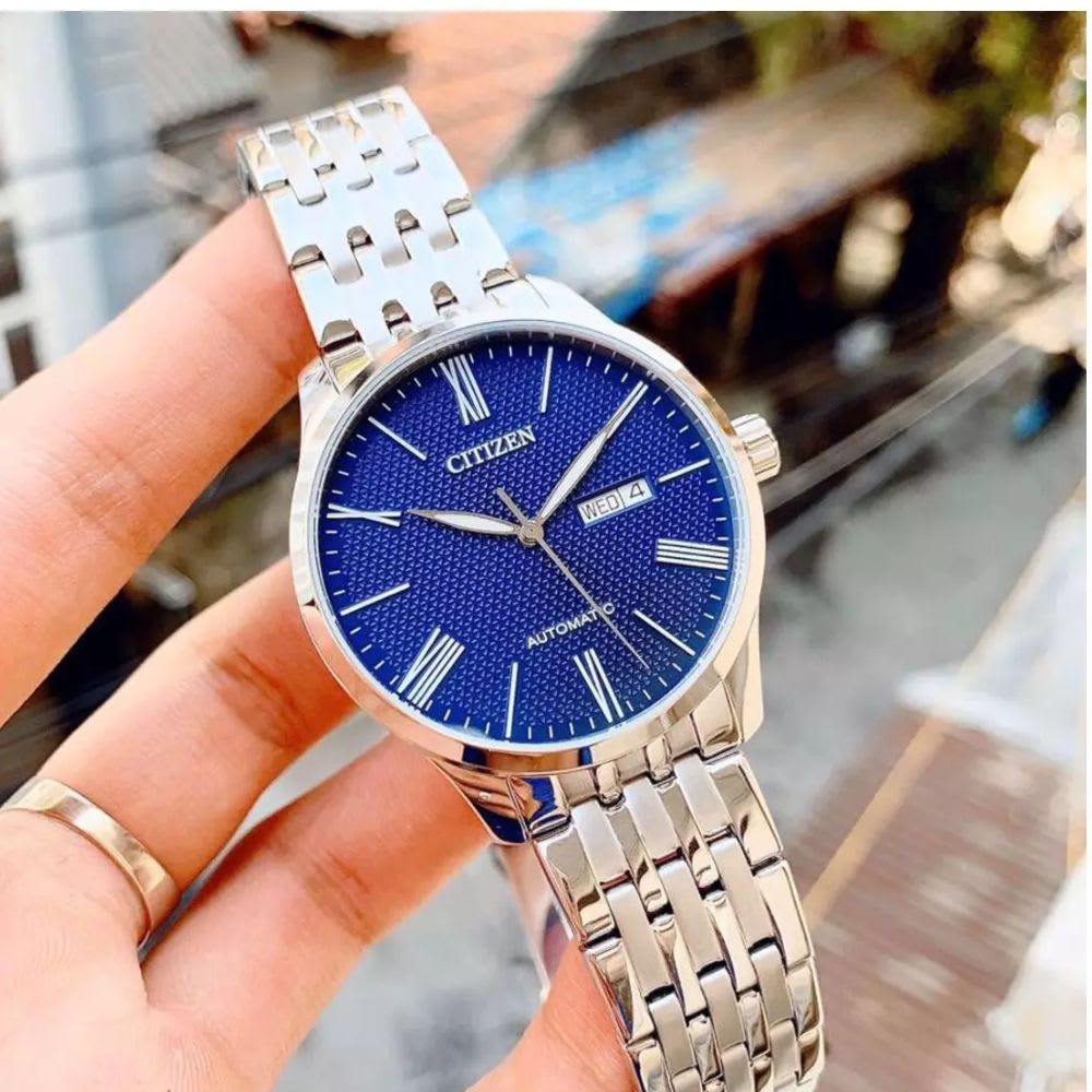 Reloj Citizen Automático NH8350-59L Plateado Dial Azul Hombre3