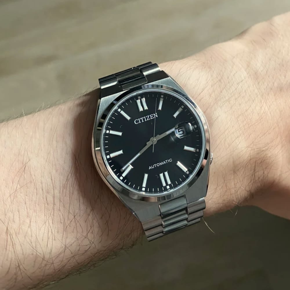 Reloj Citizen Tsuyosa NJ0150-56E Acero Plateado Automático Negro Hombre3