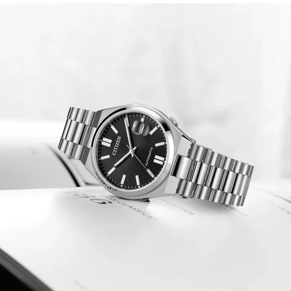 Reloj Citizen Tsuyosa NJ0150-56E Acero Plateado Automático Negro Hombre5