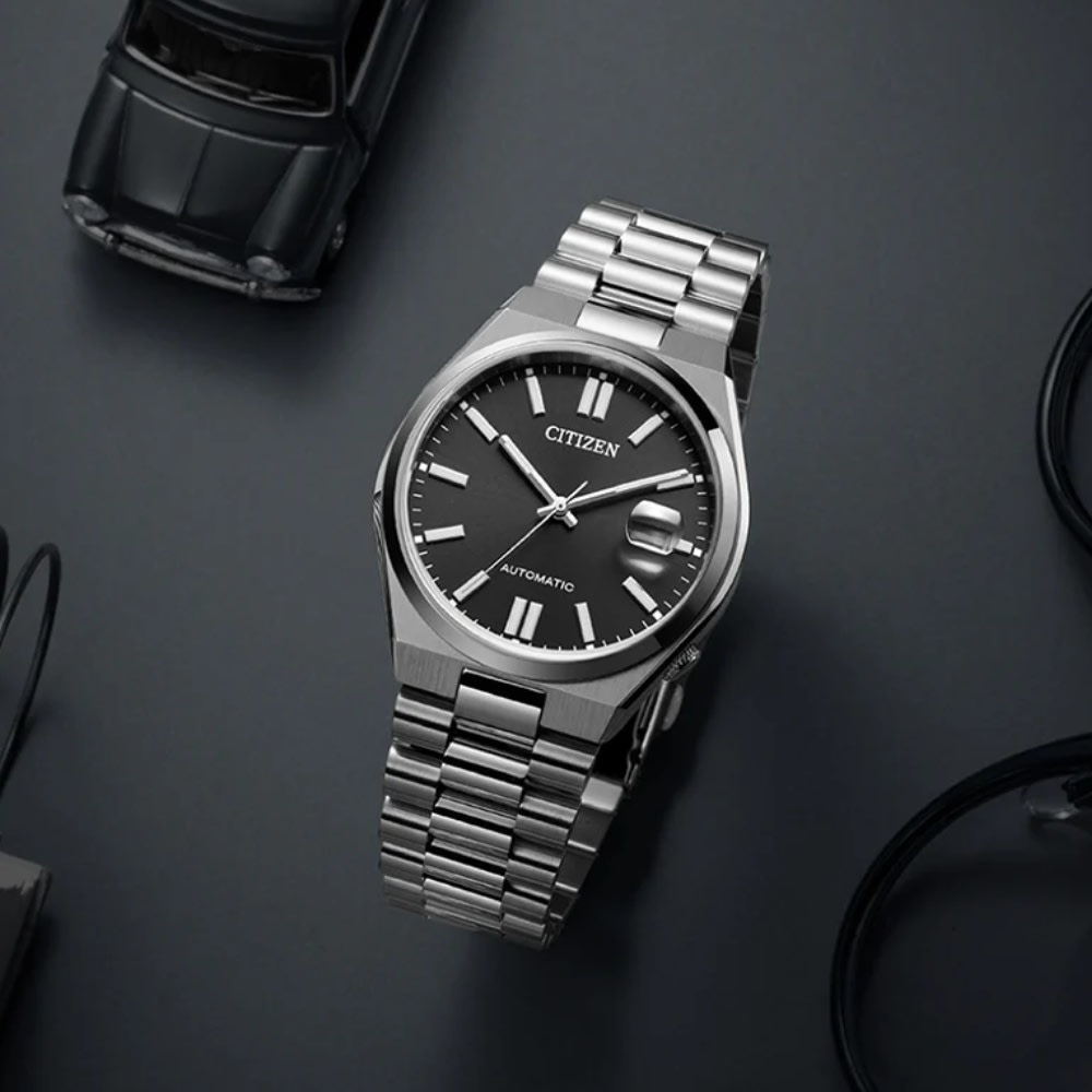Reloj Citizen Tsuyosa NJ0150-56E Acero Plateado Automático Negro Hombre4