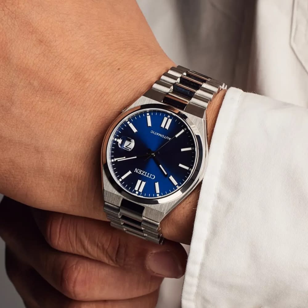 Reloj Citizen Tsuyosa NJ0150-56L Acero Plateado Automático Azul Hombre2
