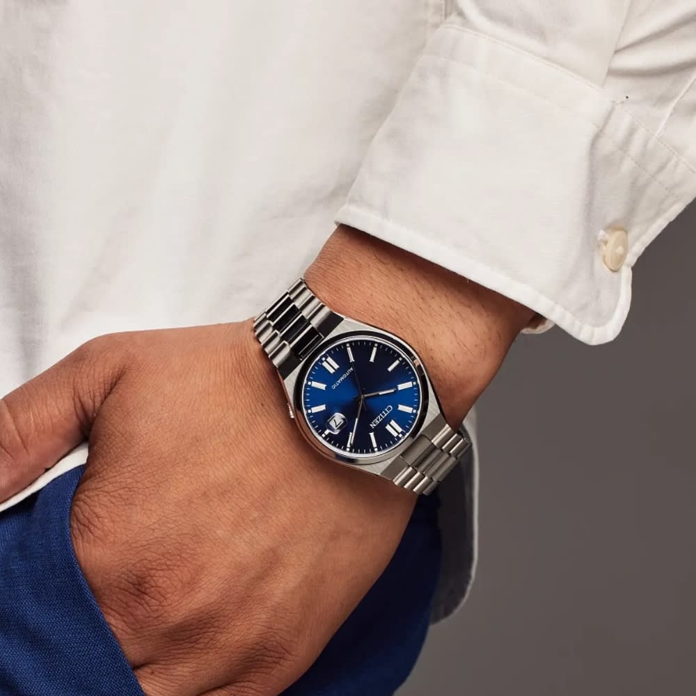 Reloj Citizen Tsuyosa NJ0150-56L Acero Plateado Automático Azul Hombre4