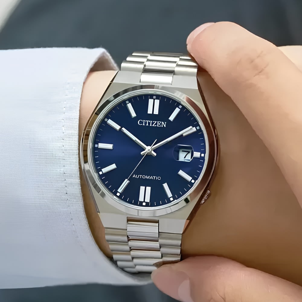 Reloj Citizen Tsuyosa NJ0150-56L Acero Plateado Automático Azul Hombre3