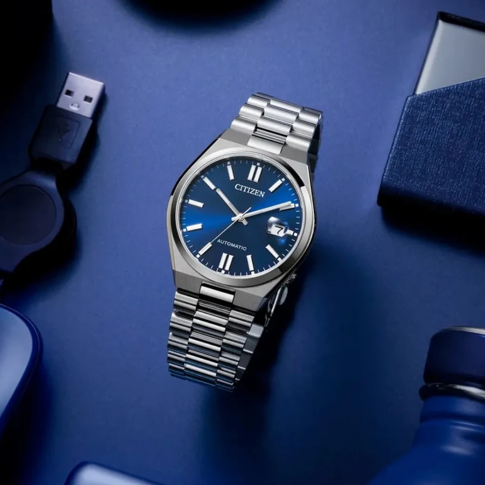 Reloj Citizen Tsuyosa NJ0150-56L Acero Plateado Automático Azul Hombre5