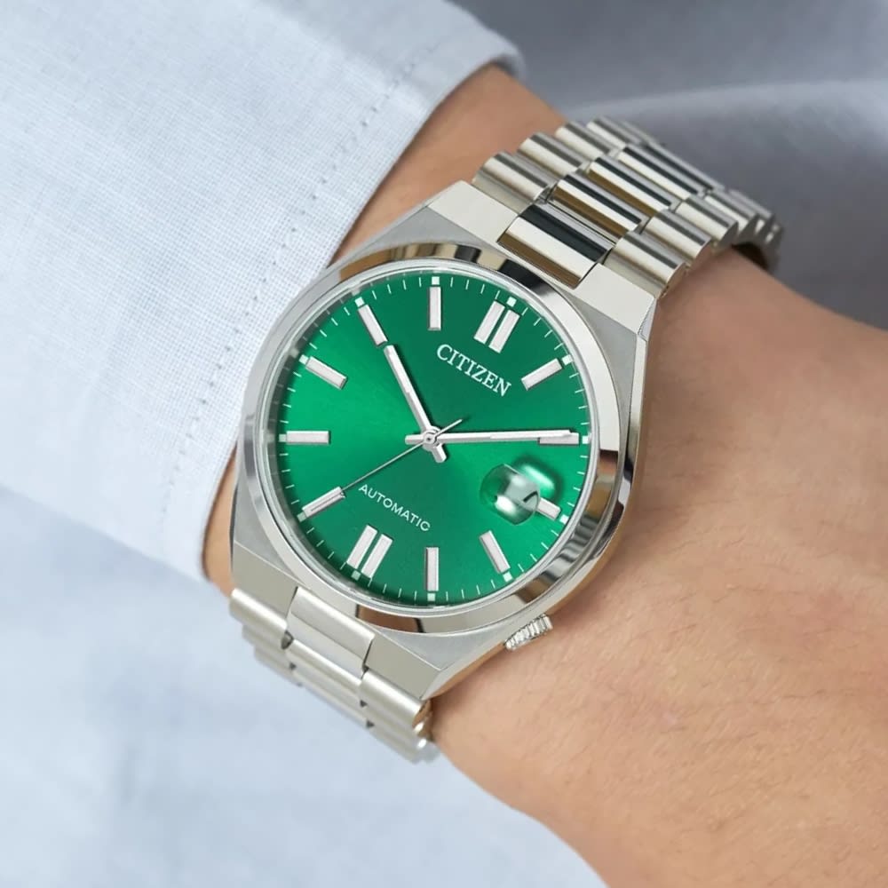 Reloj Citizen Tsuyosa NJ0150-56X Acero Plateado Automático Verde Hombre3
