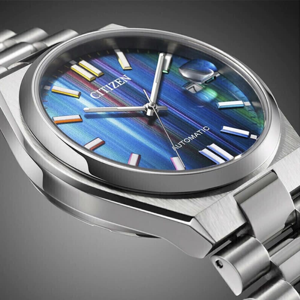 Reloj Citizen Tsuyosa NJ0151-53W Acero Plateado Automático Esfera Multicolor Hombre4